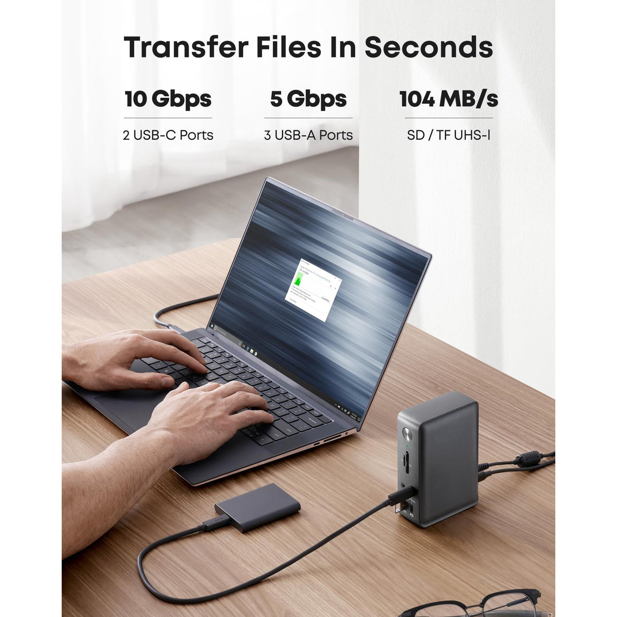Anker Laptop Docking Station, 13-in-1 USB-C Docking Station, Triple Display with 2 x 4K HDMI and 1 x DP, 85W Charging for Laptop, 10 Gbps USB-C and 5 Gbps USB-A Data, Ethernet, Audio, SD