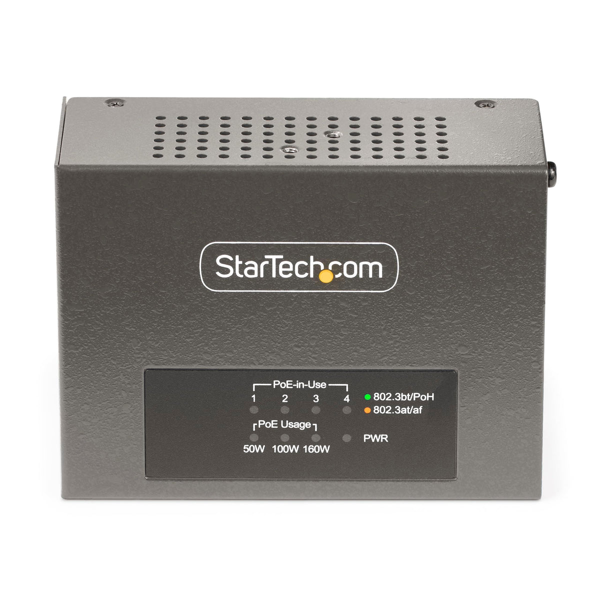 StarTech.com 4-Port Multi-Gigabit PoE++ Injector, 5/2.5/1G Ethernet (NBASE-T), PoE/PoE+/PoE++, Wall/DIN Rail Mountable, TAA