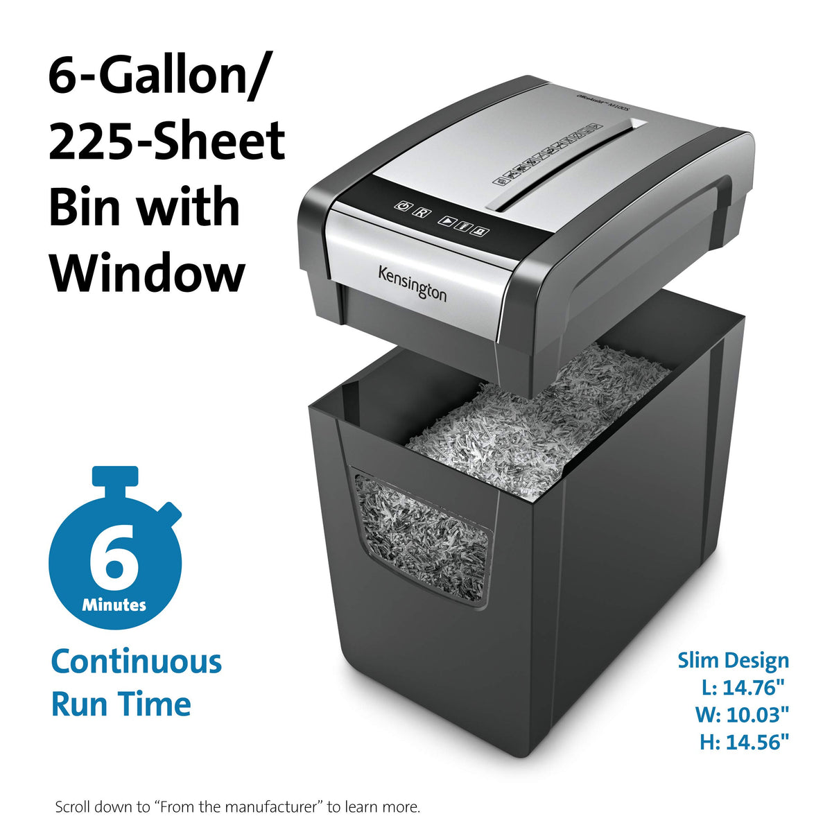 Kensington Shredder - M100S Crosscut Shredder (K52076AM)