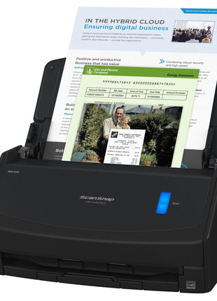 ScanSnap iX1400 High-Speed Simple One-Touch Button Color Document, Photo & Receipt Scanner with Auto Document Feeder for Mac or PC, Black
