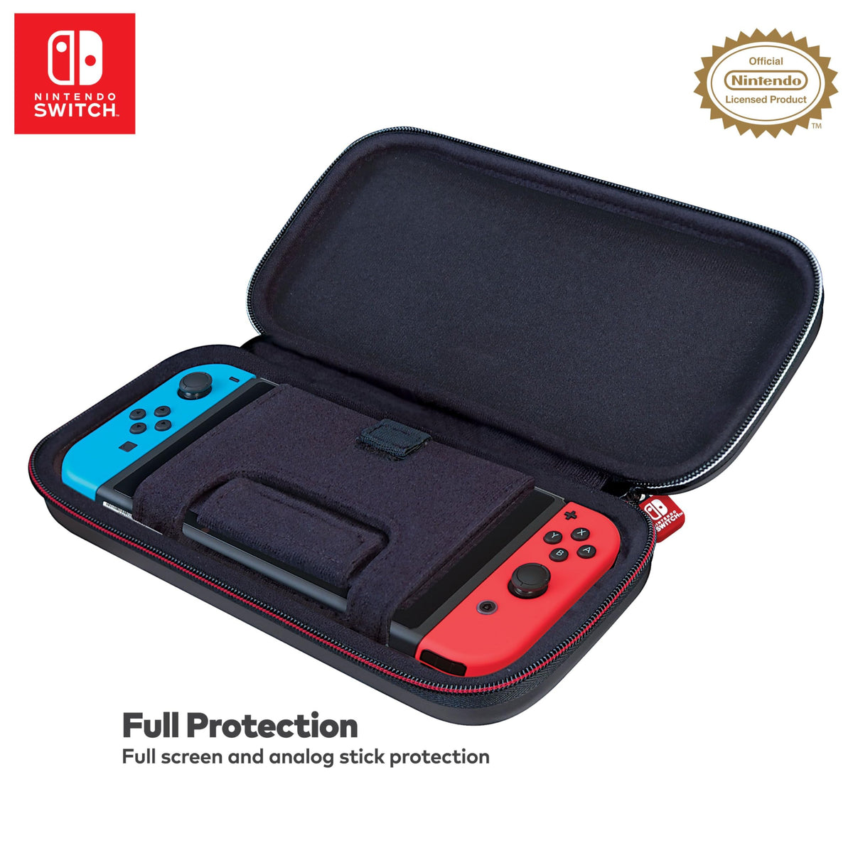 Game Traveler RDS – Officially Licensed Nintendo Switch Deluxe OLED, Nintendo Switch, & Switch Lite Case - Black Ballistic Nylon, Viewing Stand & Bonus Game Cases, #1 Selling Case in USA