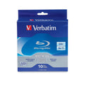 Verbatim BD-R 50GB 8X Blu-ray Recordable Media Disc Double Layer- Spindle - 97335, Branded, 10 Pack