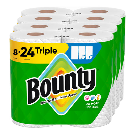 Bounty Select A Size Paper Towels, White, 8 Triple Rolls = 24 Regular Rolls