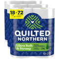 Quilted Northern Ultra Soft & Strong Toilet Paper, 18 Mega Rolls = 72 Regular Rolls, 5X Stronger*, Premium Soft Toilet Tissue with Recyclable Paper Packaging