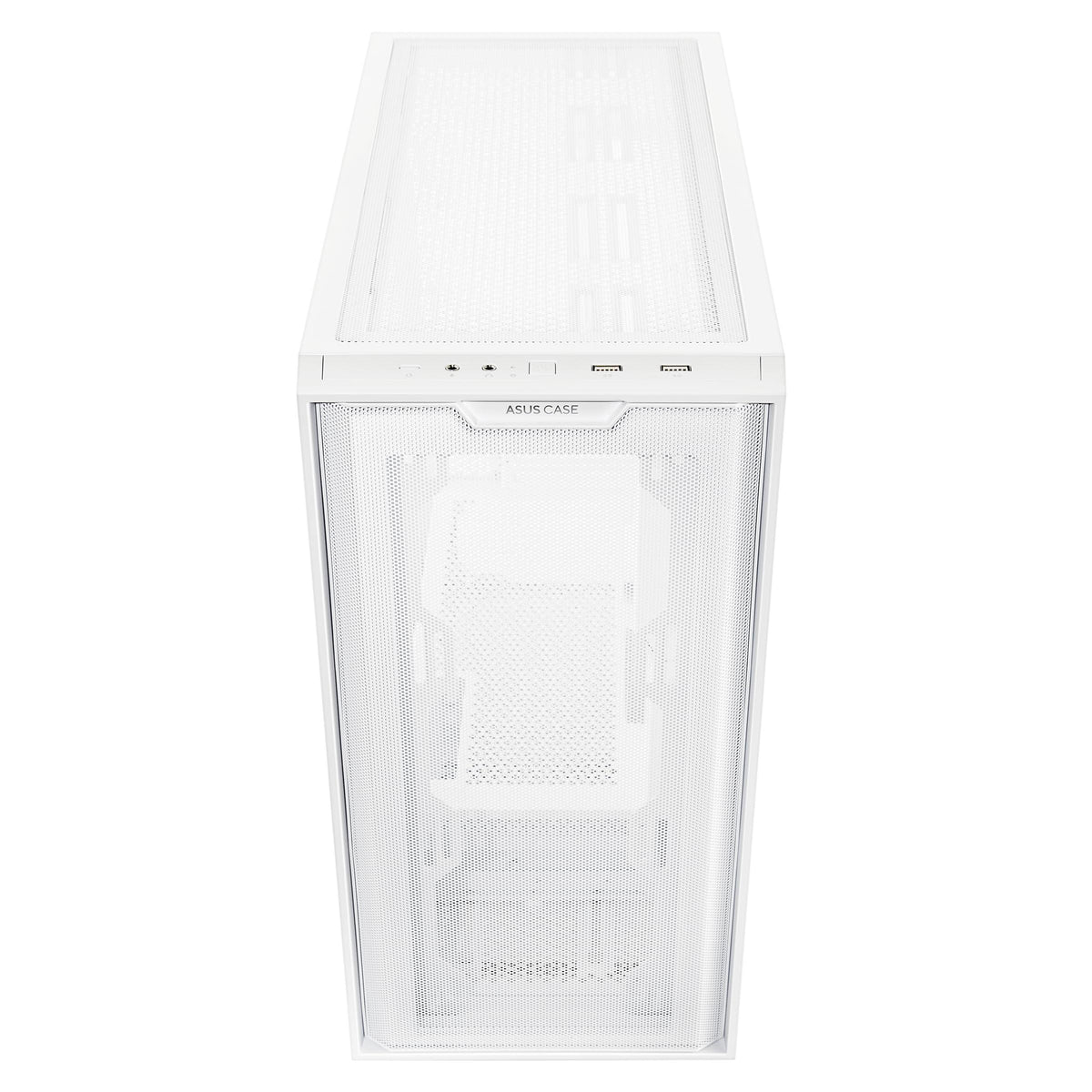 ASUS A21 Micro-ATX Case White Edition Supports Graphics Cards up to 380mm, 360mm Coolers, & Standard ATX PSUs, Porous Front-Panel Mesh, Compatible with New BTF Hidden Connector Technology
