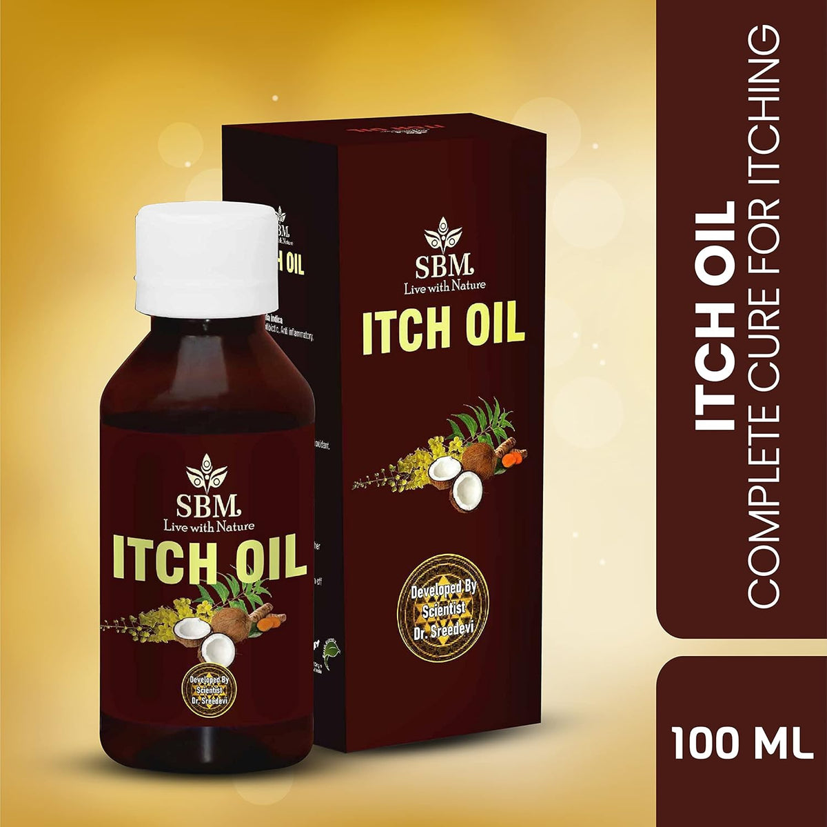 SBM Sri Bhagavathi Madom Ayurvedanikethanam (WITH DEVICE) Ayur Itch Oil 100 Ml