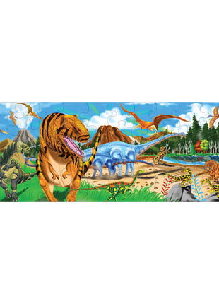 Melissa & Doug Land of Dinosaurs Floor Puzzle, 48 pc Jumbo Jigsaw Puzzle, Educational Screen Free Activity for Toddler, Preschoolers and Kids Ages 3+ (4 feet Long) - FSC Certified (Pack of 6)