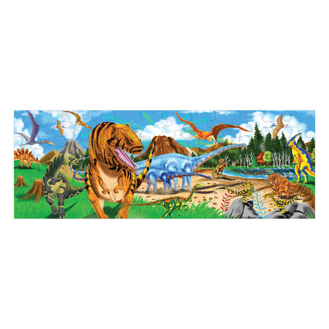 Melissa & Doug Land of Dinosaurs Floor Puzzle, 48 pc Jumbo Jigsaw Puzzle, Educational Screen Free Activity for Toddler, Preschoolers and Kids Ages 3+ (4 feet Long) - FSC Certified (Pack of 6)