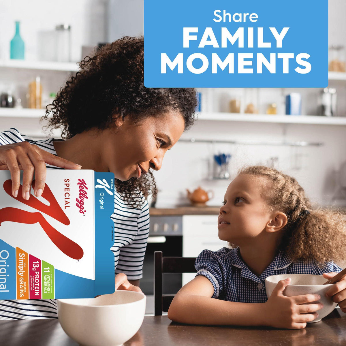 Kellogg's Special K Breakfast Cereal, Family Breakfast, Fiber Cereal, Large Size, Original, 12oz Box (1 Box)