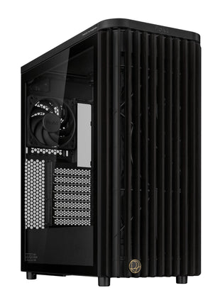 ASUS ProArt PA401 Wood Edition ATX PC Case Tempered Glass, Certified Wooden Front Panel, Prebuild Dual 160mm Fans, Power Button Lock, USB-C 20Gbps, Detachable PSU Bracket, 2 Year Warranty