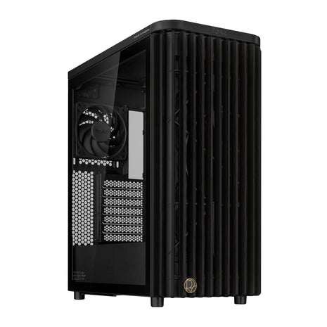 ASUS ProArt PA401 Wood Edition ATX PC Case Tempered Glass, Certified Wooden Front Panel, Prebuild Dual 160mm Fans, Power Button Lock, USB-C 20Gbps, Detachable PSU Bracket, 2 Year Warranty