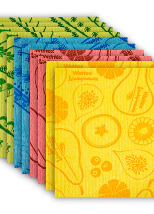 Wettex The Original Swedish Dishcloth for Kitchen 10 Pack | Reusable Paper Towels, Super Absorbent Sponge Cloths, Washable Dish Cloths, Biodegradable, Made in Sweden, Assorted Colors