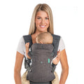 Infantino Flip 4-in-1 Convertible Baby Carrier, Adjustable, Ergonomic Babywearing, Registry Essential, Baby Carrier for Newborn to Toddler, Gray