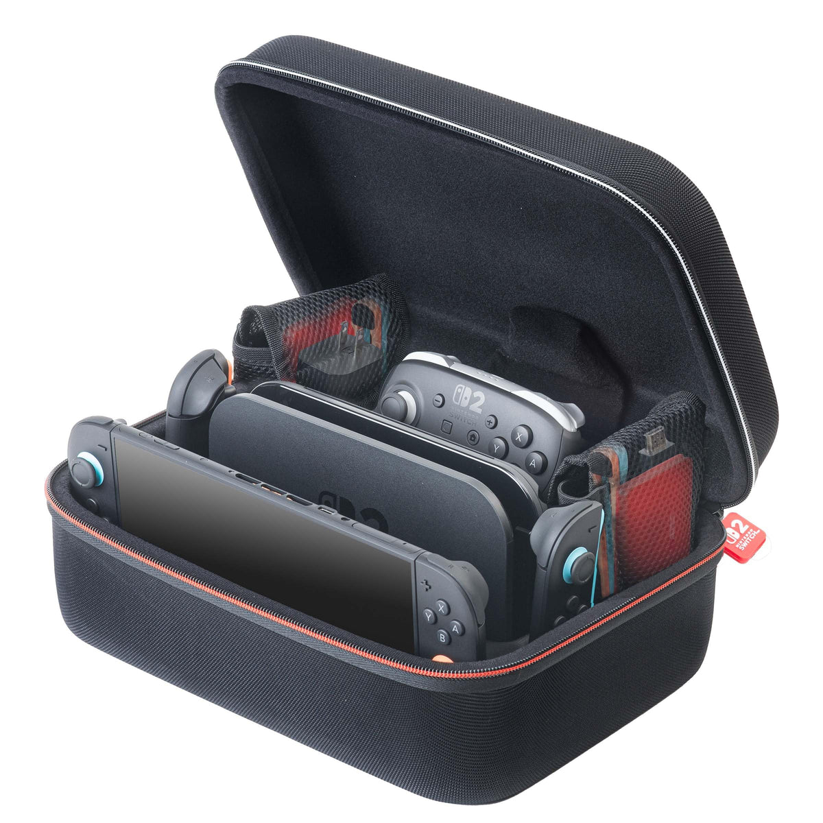 Game Traveler RDS - Licensed Nintendo Switch 2, Nintendo Switch OLED Systems, Deluxe Case Holds AC Adapter, HDMI Cable, Joy-Con Straps & Game Card & Case