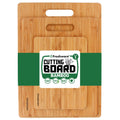 Bamboo Cutting Boards for Kitchen [Set of 3] Wood Cutting Board for Chopping Meat, Vegetables, Fruits, Cheese, Knife Friendly Serving Tray with Handles