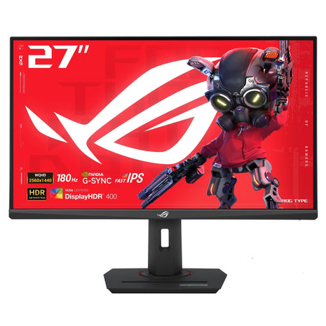 ASUS ROG Strix 27" QHD (2560x1440) HDR400 USB-C Gaming Monitor (XG27ACS), 180Hz,1ms, Fast IPS, 133% sRGB, Extreme Low Motion Blur Sync, G-Sync Compatible, DisplayWidget, Tripod Socket, 3 Year Warranty