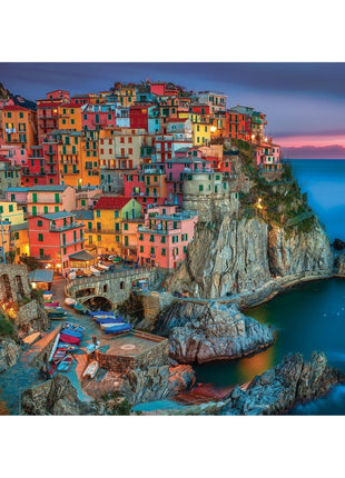 Buffalo Games - Cinque Terre Italy Coastal - 1000 Piece Puzzle for Adults | Art by Peter Stewart, Made in USA, Recycled Board, Finished Size 26.75 x 19.75 in, Includes Poster, Frameable Art, Giftable