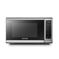 BLACK+DECKER EM720CB7 Digital Microwave Oven with Turntable Push-Button Door, Child Safety Lock, 700W, Stainless Steel, 0.7 Cu.ft