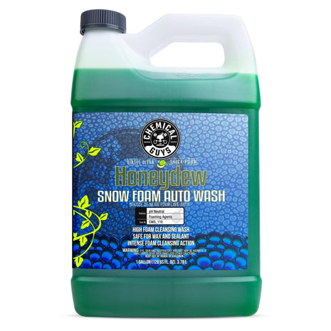 Chemical Guys Car Wash Soap for Foam Cannon or Bucket, Honeydew Snow Foam Car Wash Soap for Trucks, Motorcycles, RVs & More, Super Suds, Honeydew Scent - 128 oz (1 Gallon)
