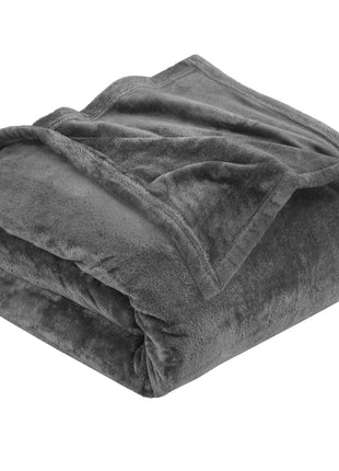 Utopia Bedding Ultra Soft Fleece Bed Blanket Queen Size Grey (90x90 Inches) | Microfiber Plush Warm Lightweight Breathable Cozy Blanket Anti-Static, All Season Use, Gift for Women and Men