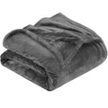 Utopia Bedding Fleece Blanket Queen Size Grey 300GSM Luxury Anti-Static Fuzzy Soft Microfiber Bed Blanket (90x90 Inch)