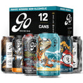 Go Brewing - 12 Mixed Pack - Non-Alcoholic Craft Brew - Small Batch Brew - Classic Ingredients - Non Alcoholic Assorted Variety Pack - Low-Calorie, NA Brew - Ideal for Any Occasion (12 oz, 12 Pack)