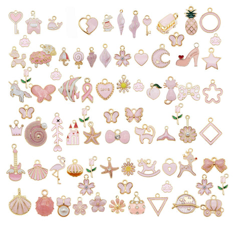 30pcs Mixed Enamel Charms Pendants for Jewelry Making Bulk lot Necklace Earrings Bracelet Craft Findings
