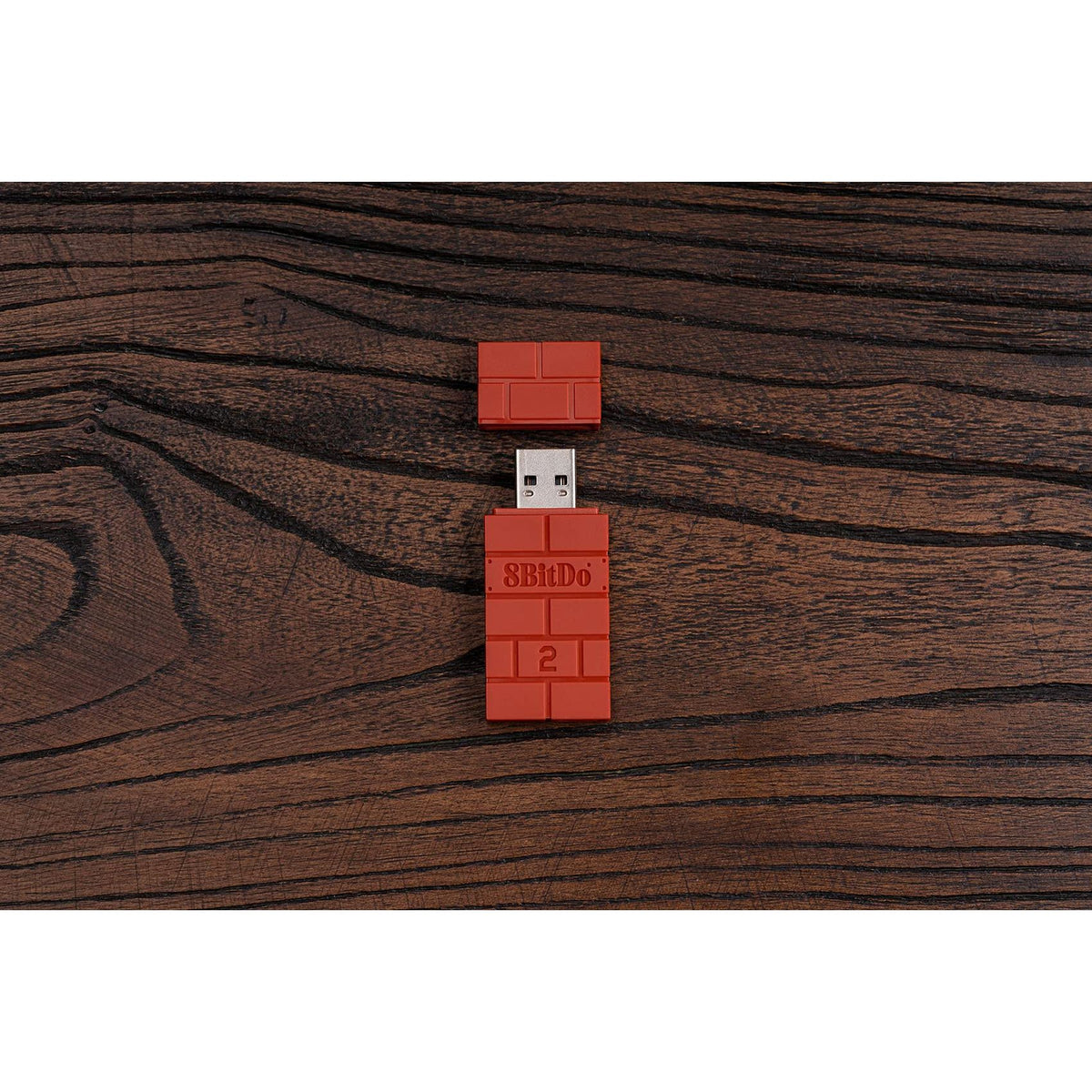 8BitDo Wireless USB Adapter 2 for Switch/Switch 2, Windows PC, Mac & Raspberry Pi, Compatible with Xbox Series X & S Controller, Xbox One Bluetooth Controller, Switch Pro and PS5 Controller (Brown)