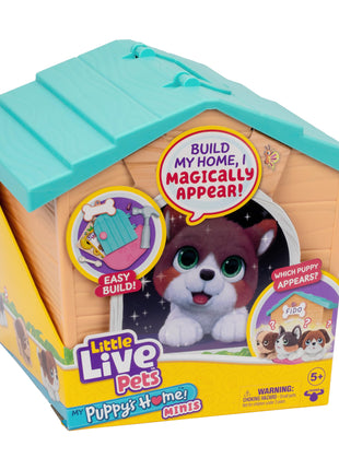 Little Live Pets My Puppy's Home Mini Playset, Orange, Play Dog with Building Dog House Toys, Customizable Puppy Plush Toy for Kids of Ages 5+