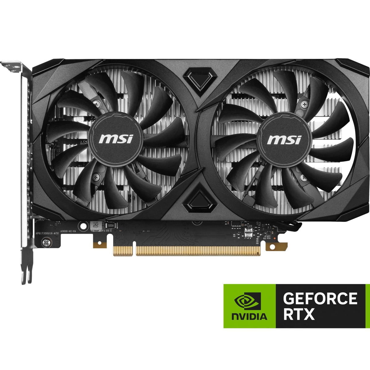 MSI Gaming RTX 3050 Ventus 2X 6G OC Graphics Card (NVIDIA RTX 3050, 96-Bit, Boost Clock: 1492 MHz, 6GB GDDR6 14 Gbps, HDMI/DP, Ampere Architecture)
