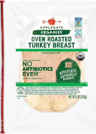 Applegate, Organic Oven Roasted Turkey Breast, 6oz