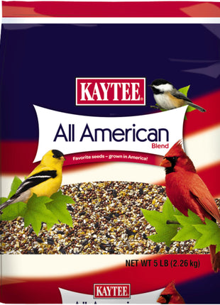 Kaytee All American Wild Bird Food Seed Blend for Cardinals, Blue Jays, Finches & Other Outdoor Wild Birds, 5 Pounds