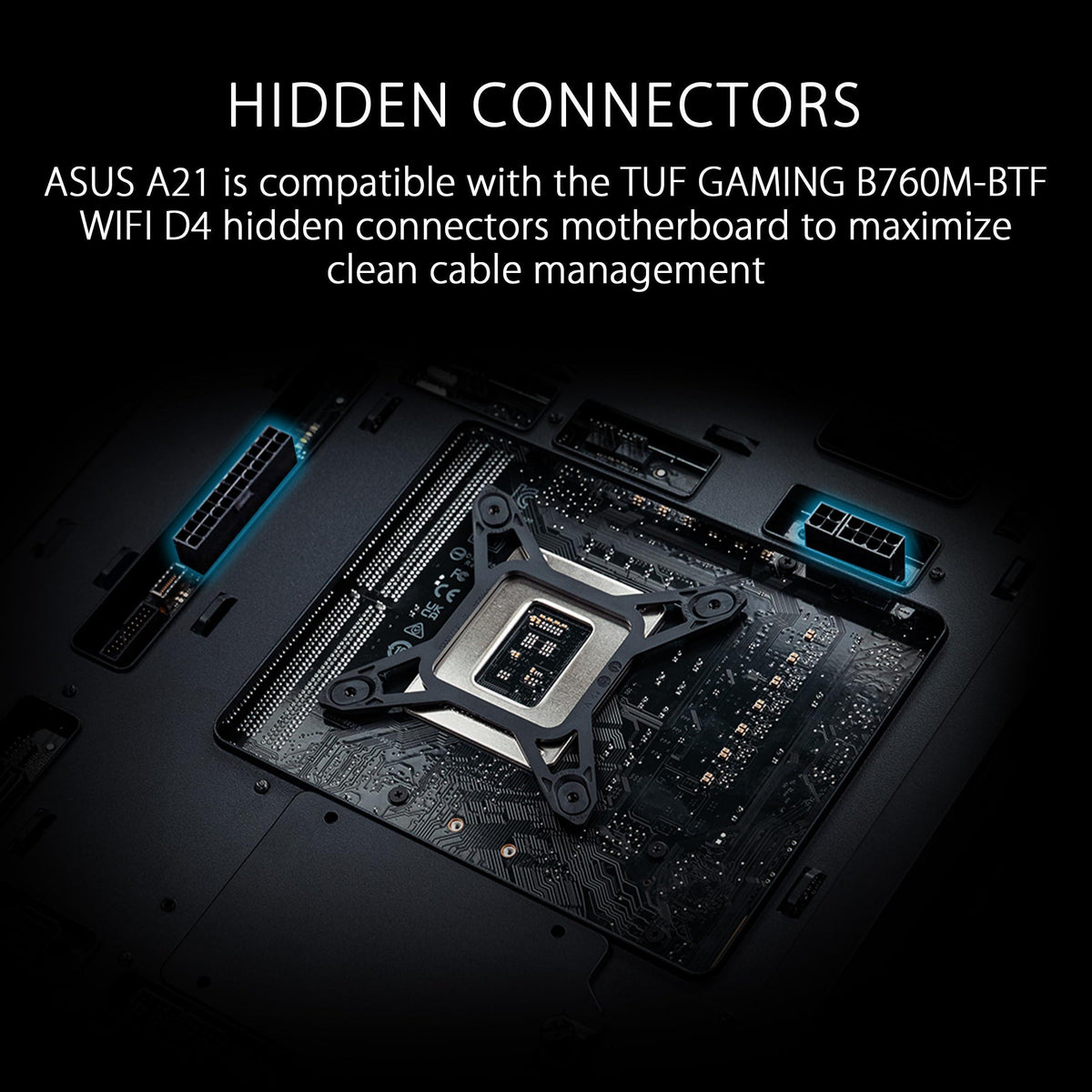 ASUS A21 Micro-ATX Case White Edition Supports Graphics Cards up to 380mm, 360mm Coolers, & Standard ATX PSUs, Porous Front-Panel Mesh, Compatible with New BTF Hidden Connector Technology