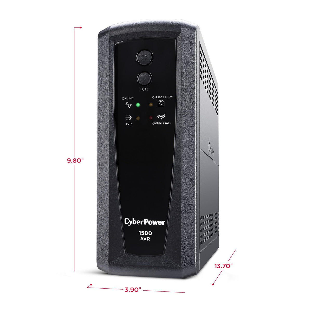 CyberPower CP1500AVRT AVR UPS Battery Backup and Surge Protector, 1500VA/900W, 10 Outlets, Mini-Tower, UL Certified