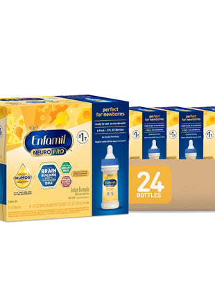 Enfamil NeuroPro Baby Formula, Brain Building Duo DHA & MFGM, Exclusive Immune Supporting HuMO6 Blend, Powder Infant Formula, Baby Milk, 2 Fl Oz, 24-Pack