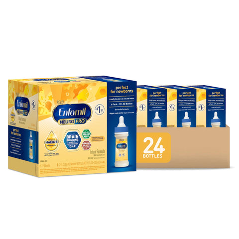Enfamil NeuroPro Baby Formula, MFGM* 5-Year Benefit, Expert-Recommended Brain-Building Omega-3 DHA, Exclusive Immune Supporting HuMO6 Blend, Ready-to-Feed Infant Formula, Liquid, 2 Fl Oz, 6 Count (Pack of 4)