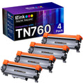 E-Z Ink Compatible TN760 Toner Cartridges Replacement for Brother TN-760 TN730 TN-730 to Use with HL-L2350DW HL-L2395DW HL-L2390DW HL-L2370DW MFC-L2750DW MFC-L2710DW DCP-L2550DW (Black, 4 Pack)