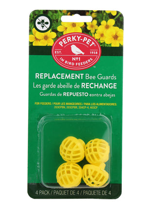Perky-Pet Replacement Bee Guards for Hummingbird Feeders - Keep Bees Out of Nectar - 205Y - Yellow Replacement Bee Guards - For Models 203CPBN, 203CPBR, 204CP-4, 403CP - 4 Pack