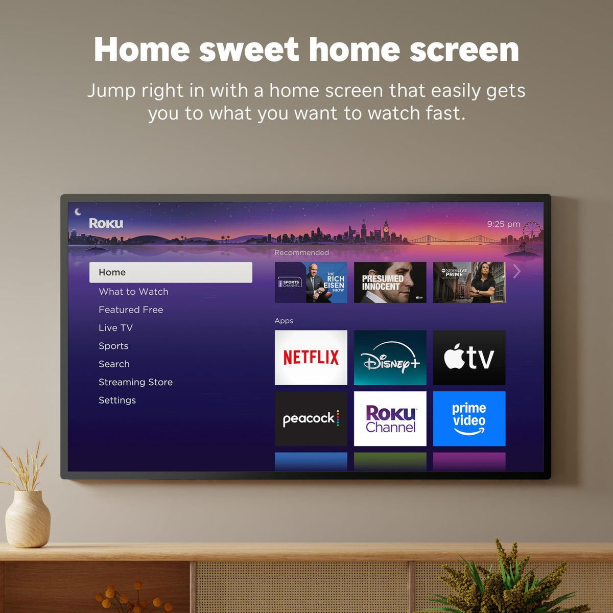 Roku Streaming Stick 4K - HDR & Dolby Vision Roku Streaming Device for TV with Voice Remote & Long-Range Wi-Fi - Free & Live TV
