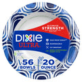 Dixie Ultra, Large Paper Bowls, 20 Oz, 56 Count, Microwave Safe, Compostable, Disposable Bowls Great For Breakfast, Lunch, And Dinner Meals