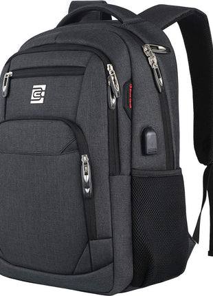 Laptop Backpack,Business Travel Anti Theft Slim College Backpack | Water Resistant Durable Computer Bag Gift for Women & Men Fits 15.6 Inch Laptop and Notebook - Black
