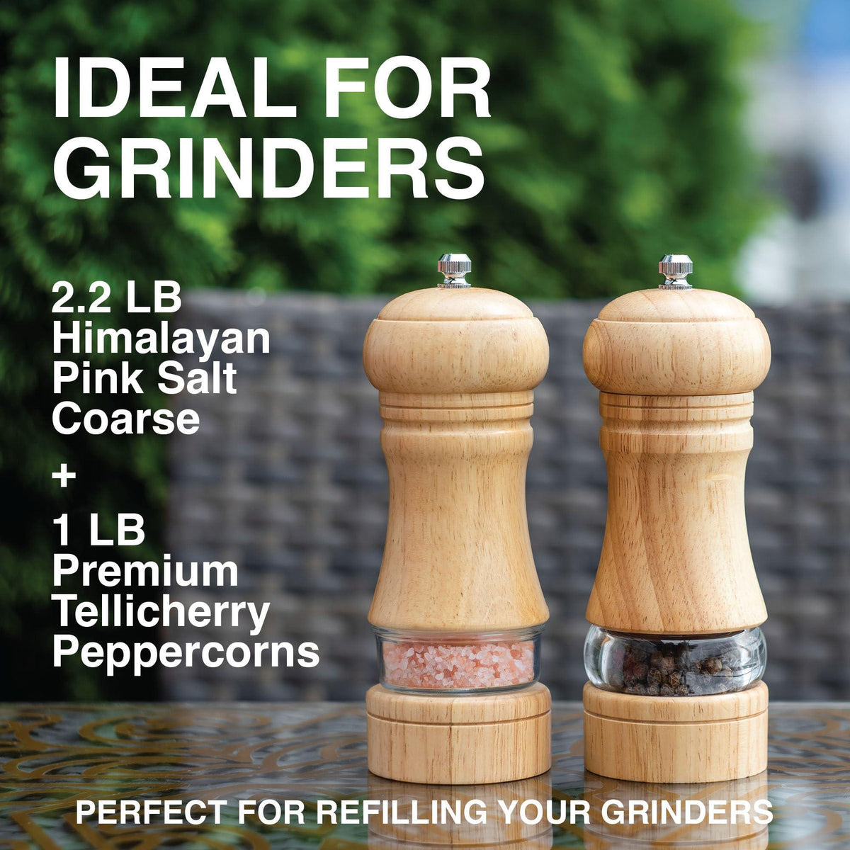The Spice Lab Pink Himalayan Salt and Pepper Combination Gift Pack (Coarse Salt + Peppercorn Bags)