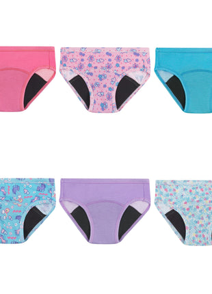 Hanes Toddler Girls' Potty Trainer Brief, Moisture-Wicking Panty, Odor Protection Potty Trainer Underwear, 6-Pack