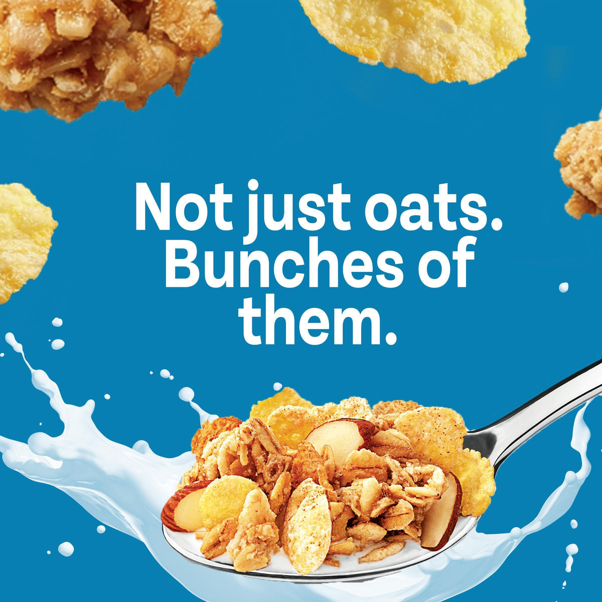 Honey Bunches of Oats with Almonds Breakfast Cereal, Honey Cereal with Granola Clusters and Sliced Almonds, Family Size, 18 OZ Box