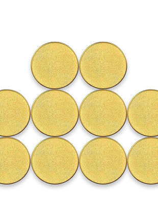 Blank Coins for Laser Engraving Blank Challenge Coins Bulk, Zinc Alloy Engraving Coin Blanks, Metal Stamping Blanks 40mm Diameter with Plastic case for DIY Crafts (Gold-10pcs)