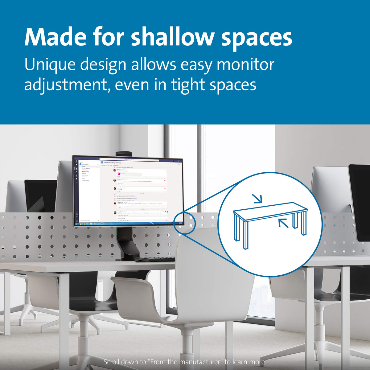 Kensington SmartFit Space Saving Single Monitor Arm (K55512WW)