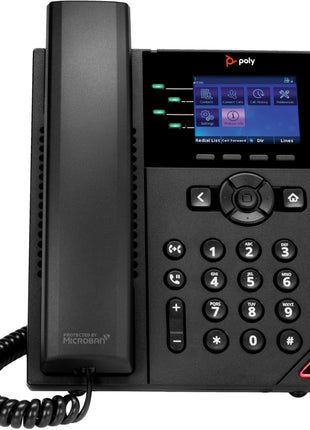 Poly VVX 250 IP Phone - Corded - Corded - Desktop, Wall Mountable - Black - VoIP - 2 x Network (RJ-45) - PoE Ports