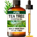 Kukka Essential Oils Tea Tree Oil for Skin, Hair, Nails & Toenails, Aromatherapy - 4 Fl Oz / 118 ml, DIY Soap Making Scents