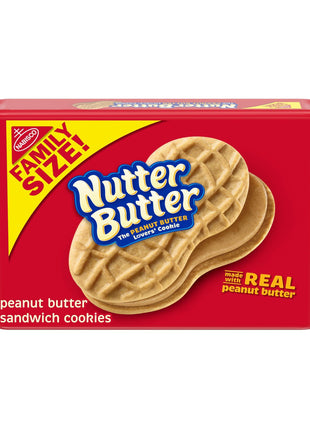 NUTTER BUTTER Peanut Butter Sandwich Cookies, Family Size, 16 oz