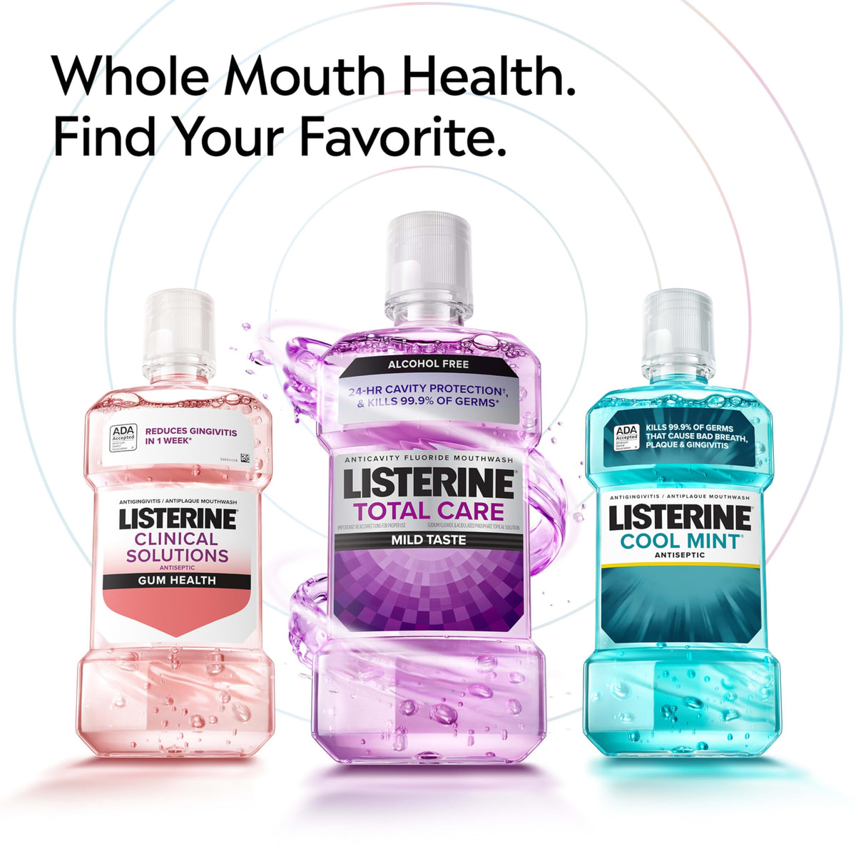 Listerine Gum Therapy Antiplaque & Anti-Gingivitis Mouthwash, ADA Accepted Oral Rinse Helps Reverse Early Gingivitis Signs Like Bleeding Gums, 4X Healthier Gums in 3 Weeks vs Brushing Alone, Mint, 1 L